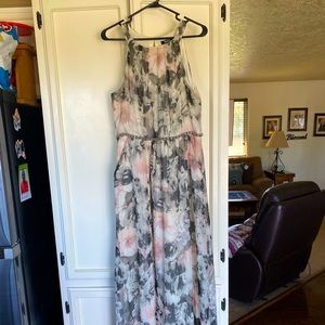 Floral Size 12 Halter Top Gown/Prom Dress